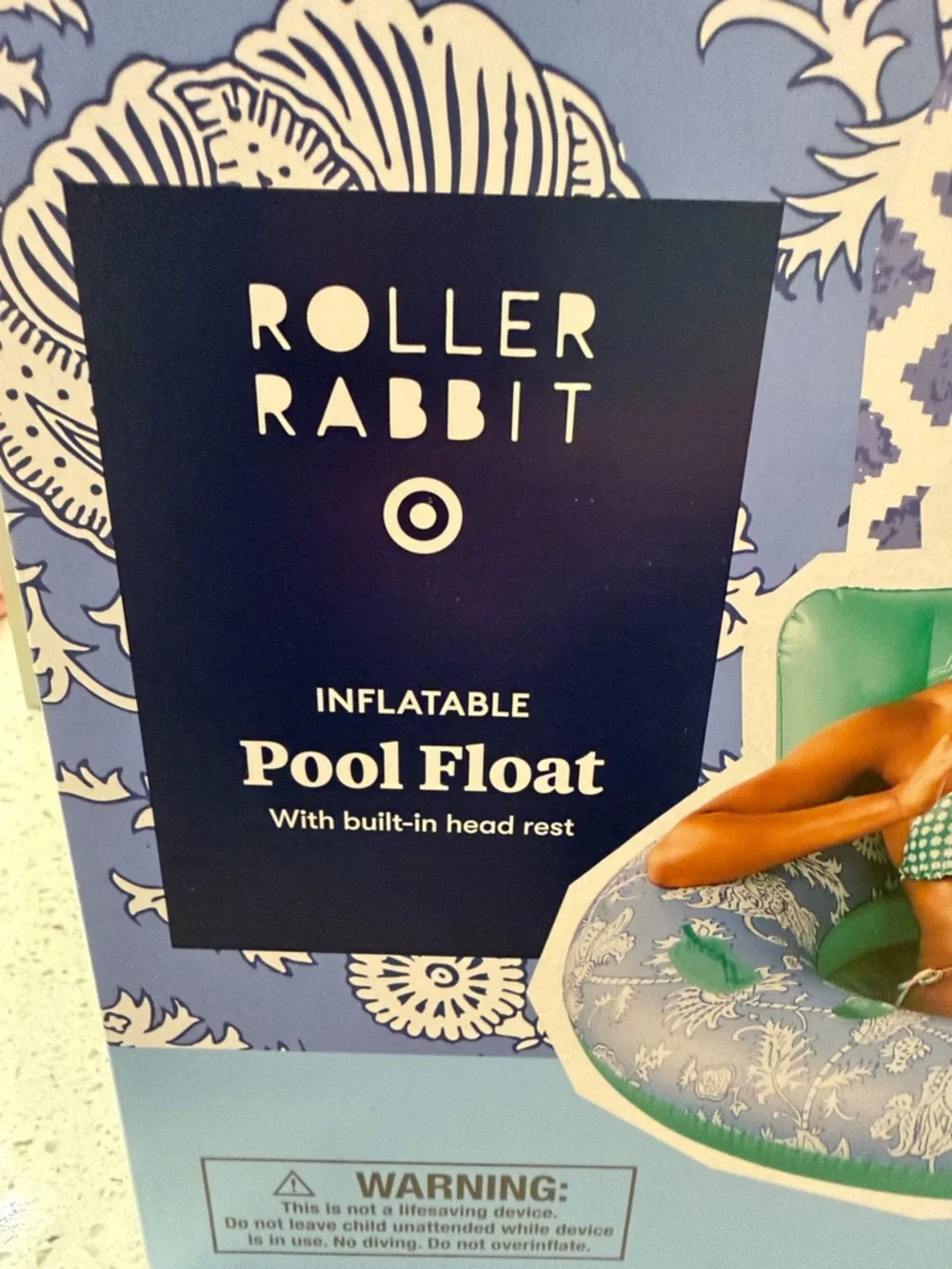 Roller Rabbit Pool Float with headrest - Picture 2 of 5
